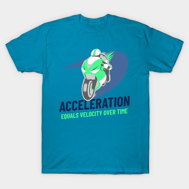 Acceleration Equals Velocity Over Time T-Shirt by Chemis-Tees